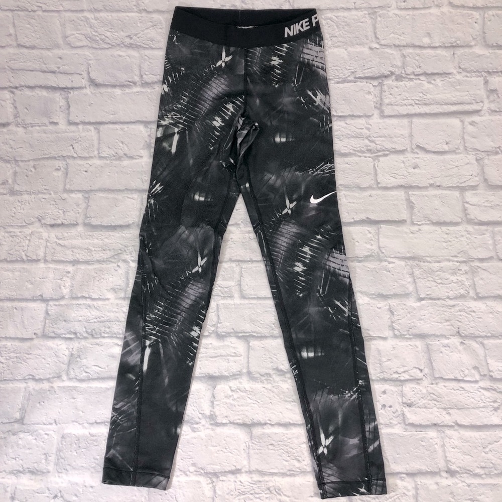 💰Bundle 3/$30 Nike Pro Leggings Black & Gray Size Small Fitted Stretchy